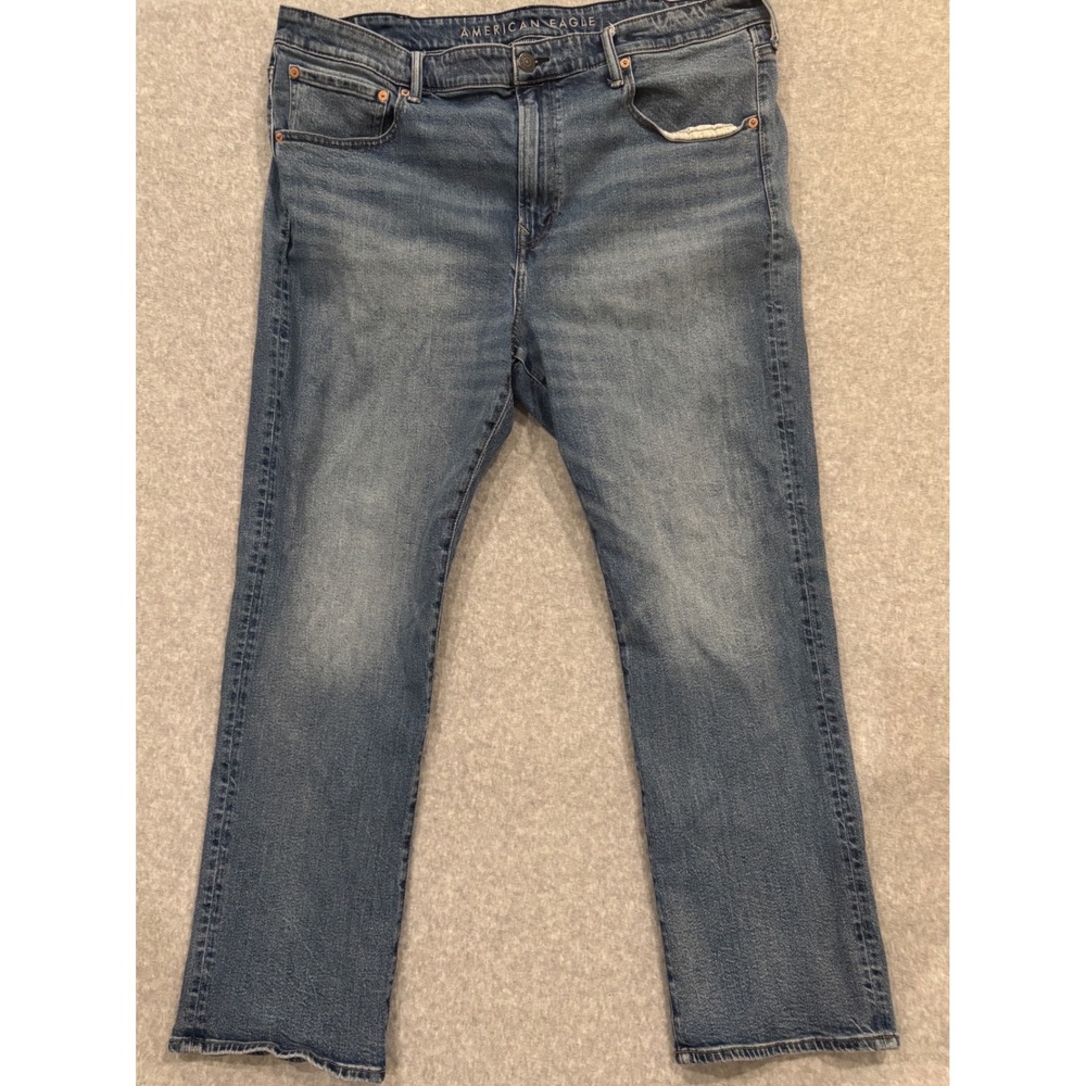 American Eagle Easy Flex Mens Medium Wash Straight Leg Stretch Jeans 37x29